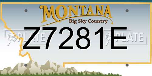 Z7281E Montana License Plate