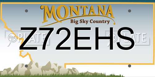 Z72EHS Montana License Plate
