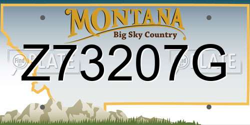 Z73207G Montana License Plate