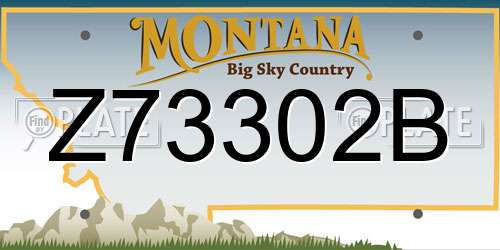 Z73302B Montana License Plate