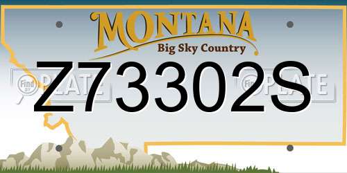 Z73302S Montana License Plate