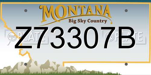 Z73307B Montana License Plate