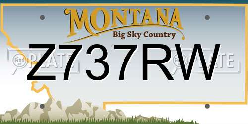 Z737RW Montana License Plate