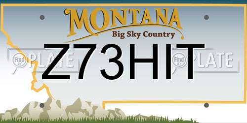 Z73HIT Montana License Plate