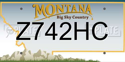 Z742HC Montana License Plate