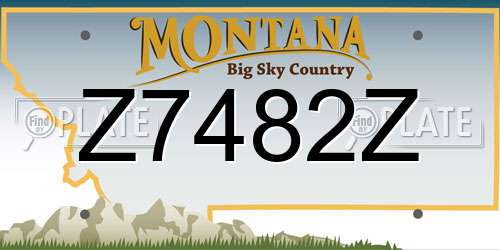 Z7482Z Montana License Plate