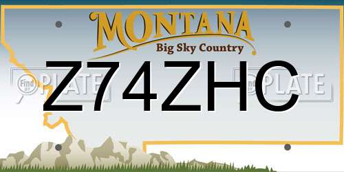 Z74ZHC Montana License Plate