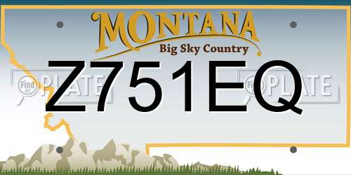 Z751EQ Montana License Plate