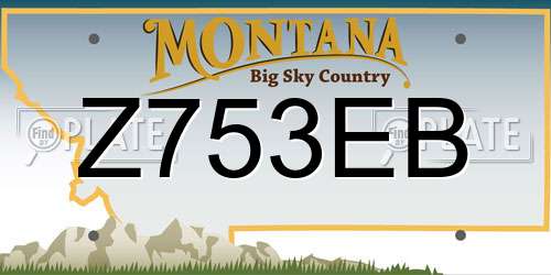 Z753EB Montana License Plate