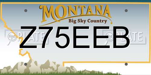Z75EEB Montana License Plate