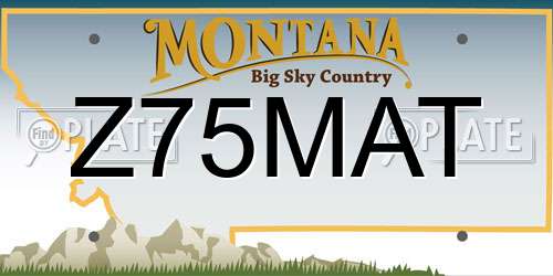 Z75MAT Montana License Plate