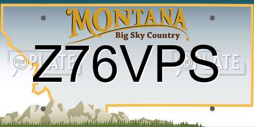 Z76VPS Montana License Plate