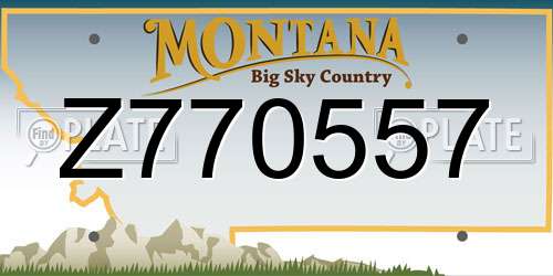 Z770557 Montana License Plate