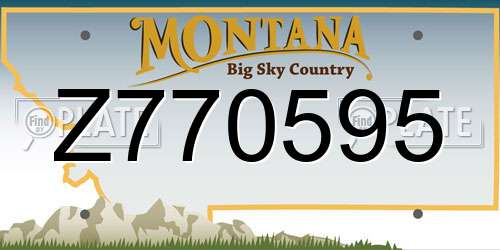Z770595 Montana License Plate