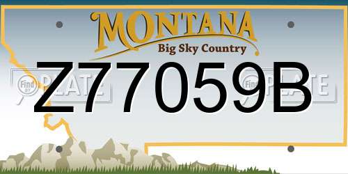 Z77059B Montana License Plate