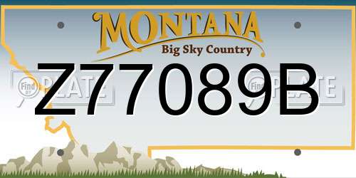 Z77089B Montana License Plate