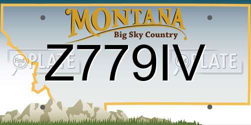 Z779IV Montana License Plate