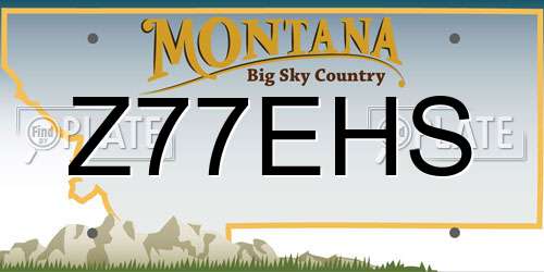 Z77EHS Montana License Plate