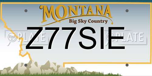 Z77SIE Montana License Plate