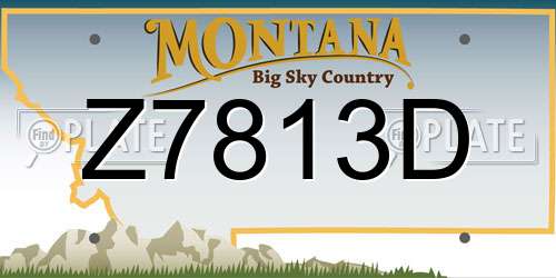 Z7813D Montana License Plate