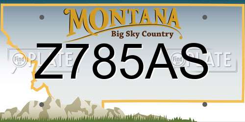 Z785AS Montana License Plate