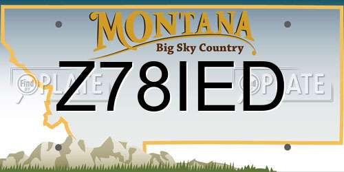Z78IED Montana License Plate