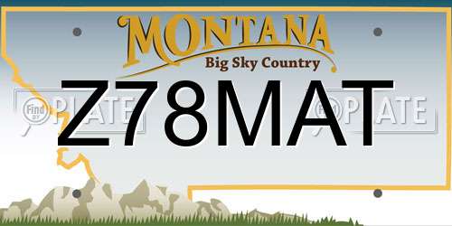 Z78MAT Montana License Plate