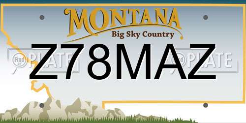 Z78MAZ Montana License Plate