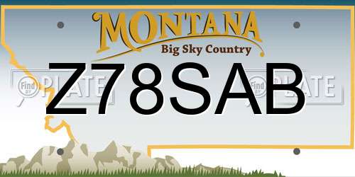 Z78SAB Montana License Plate