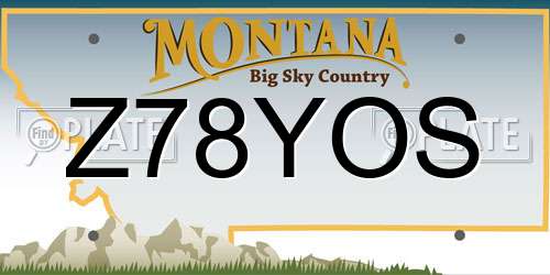 Z78YOS Montana License Plate