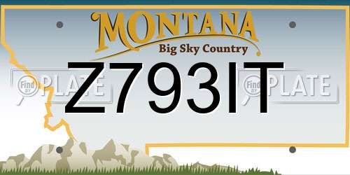 Z793IT Montana License Plate