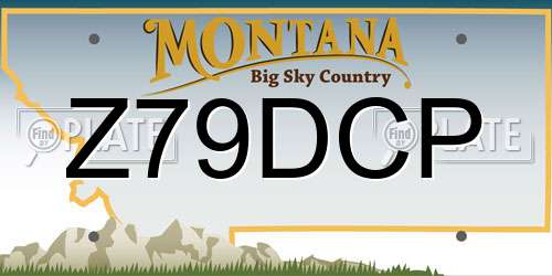 Z79DCP Montana License Plate