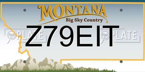 Z79EIT Montana License Plate