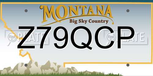 Z79QCP Montana License Plate
