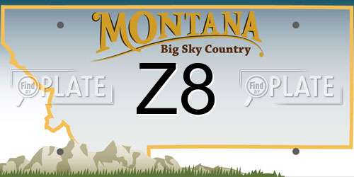 Z8 Montana License Plate