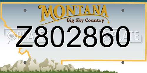 Z802860 Montana License Plate