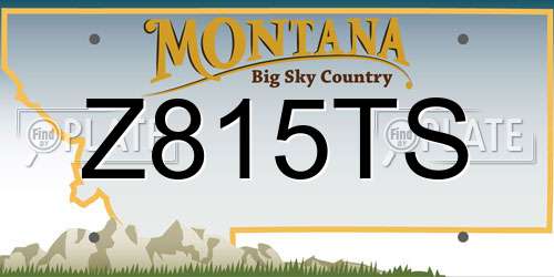 Z815TS Montana License Plate