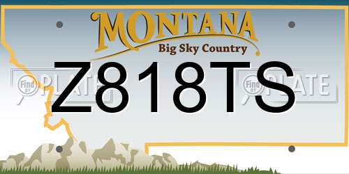 Z818TS Montana License Plate
