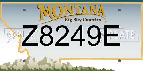 Z8249E Montana License Plate