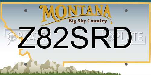 Z82SRD Montana License Plate