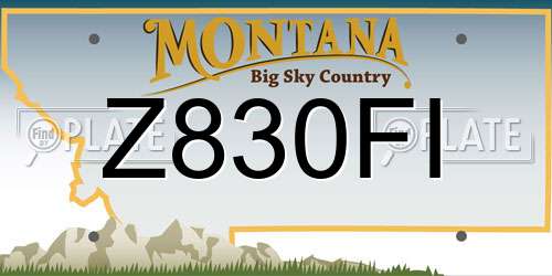 Z830FI Montana License Plate