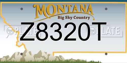 Z8320T Montana License Plate