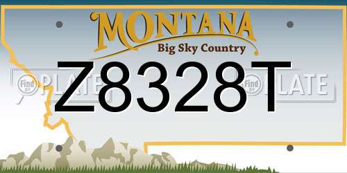Z8328T Montana License Plate