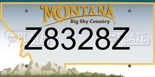Z8328Z Montana License Plate