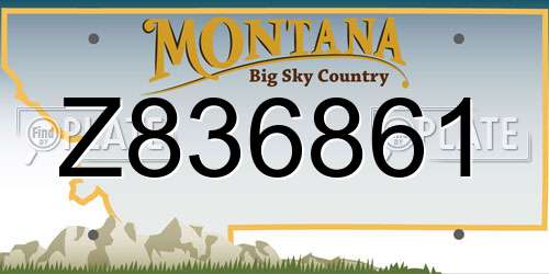 Z836861 Montana License Plate