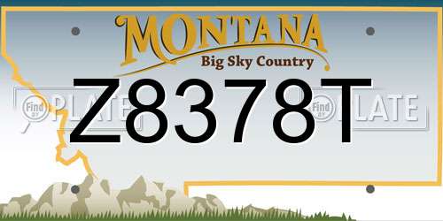 Z8378T Montana License Plate