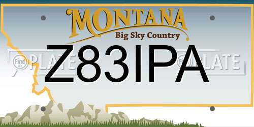 Z83IPA Montana License Plate