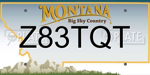Z83TQT Montana License Plate