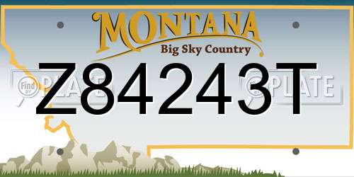 Z84243T Montana License Plate