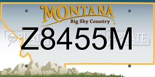 Z8455M Montana License Plate